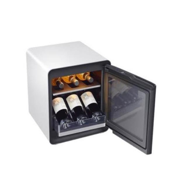 [삼성] 비스포크 미니 큐브 냉장고 25L 화이트 (투명도어)+와인&amp;비어 수납존