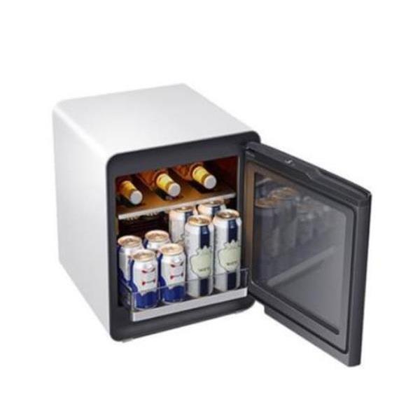 [삼성] 비스포크 미니 큐브 냉장고 25L 화이트 (투명도어) + 멀티 수납존