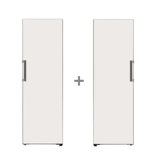 [엘지] 결합 오브제컬레션 컨버터블 냉장고 384L+냉동고 321L 베이지