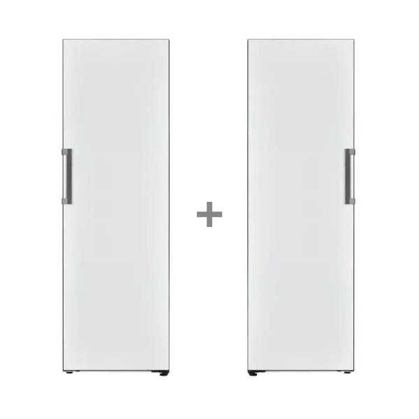 [엘지] 결합 오브제컬레션 컨버터블 냉장고 384L+냉동고 321L 화이트