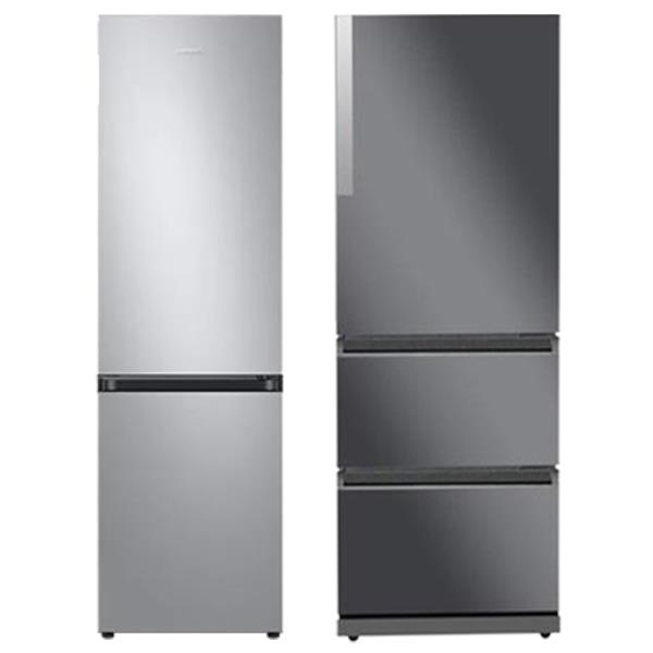 [삼성] 냉장고 2도어 프리스탠딩332L 메탈그라파이트 + 김치냉장고 김치플러스 3도어328L 리파인드이녹스