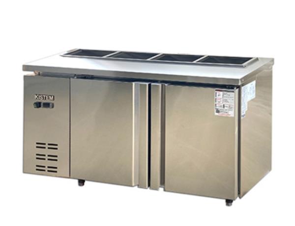 [키스템] 직냉식 디지털 업소용 반찬냉장고 1500 올스텐 뒷줄 밧드1/2전용 405L