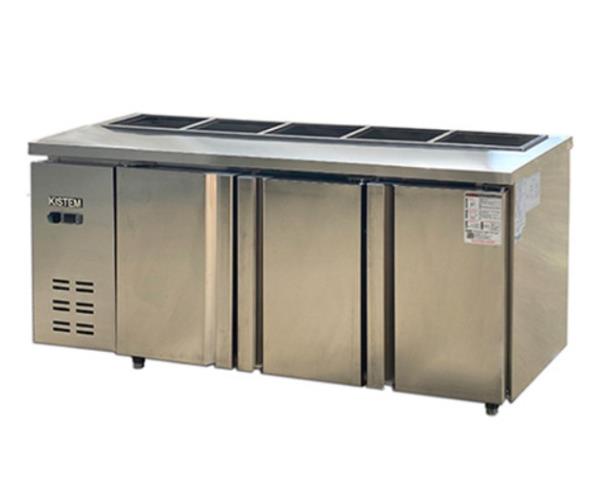 [키스템] 직냉식 디지털 업소용 반찬냉장고 1800 올스텐 뒷줄 밧드1/2전용 515L