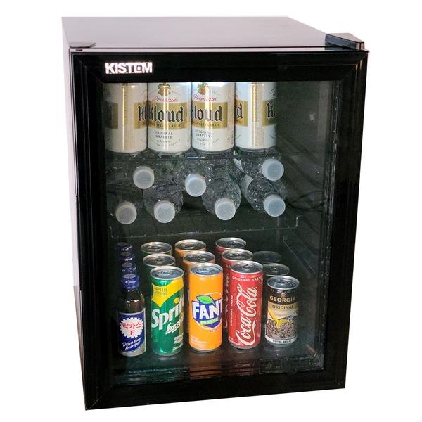 [키스템] 직냉식 미니쇼케이스 강화유리 소형 음료수냉장고 35L