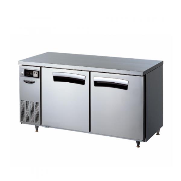 [라셀르] 직냉식 올스텐 업소용 테이블형 냉장고 412L 2도어 가로 1500 자동성에X