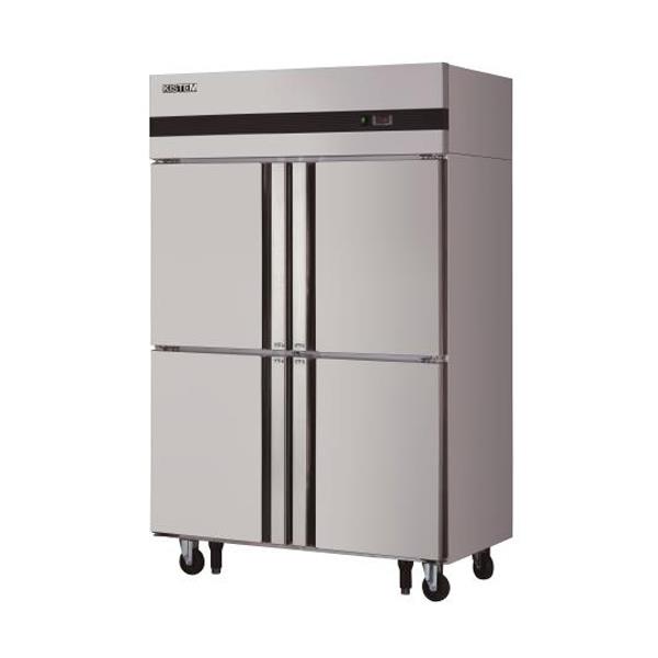 [키스템] 직냉식 디지털 업소용냉장고 냉동전용 수직형 45박스 4도어 올스텐 820L