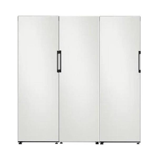[삼성] 비스포크 냉장고 380L (우힌지)+냉동고 318L (좌힌지)+김치플러스 319L (좌힌지) 1도어 코타화이트