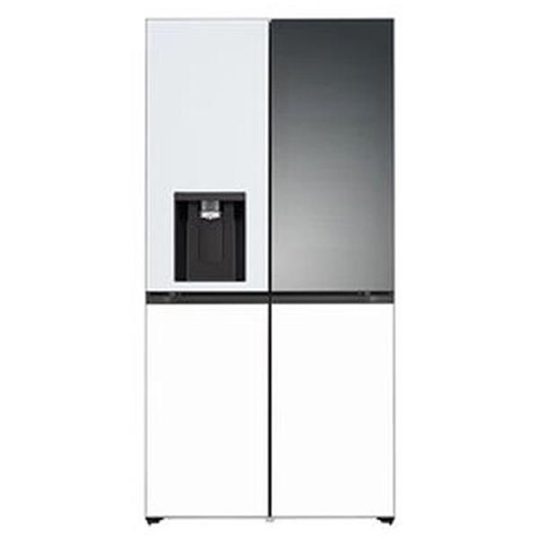[엘지] 오브제컬렉션 노크온 얼음정수기 냉장고 820L 크림스카이/크림화이트